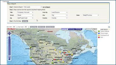 Watch a screencast of the Map Reports functionality